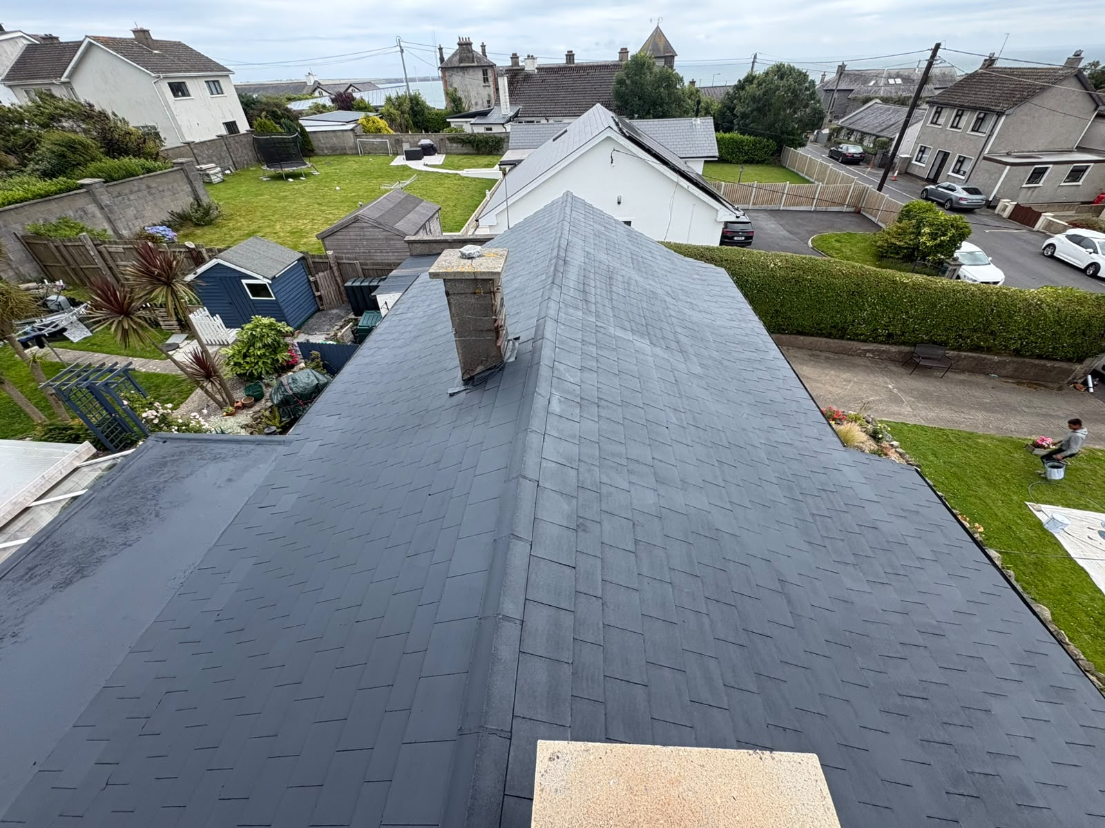 Fully restored and painted roof after Kilkenny County Painters work